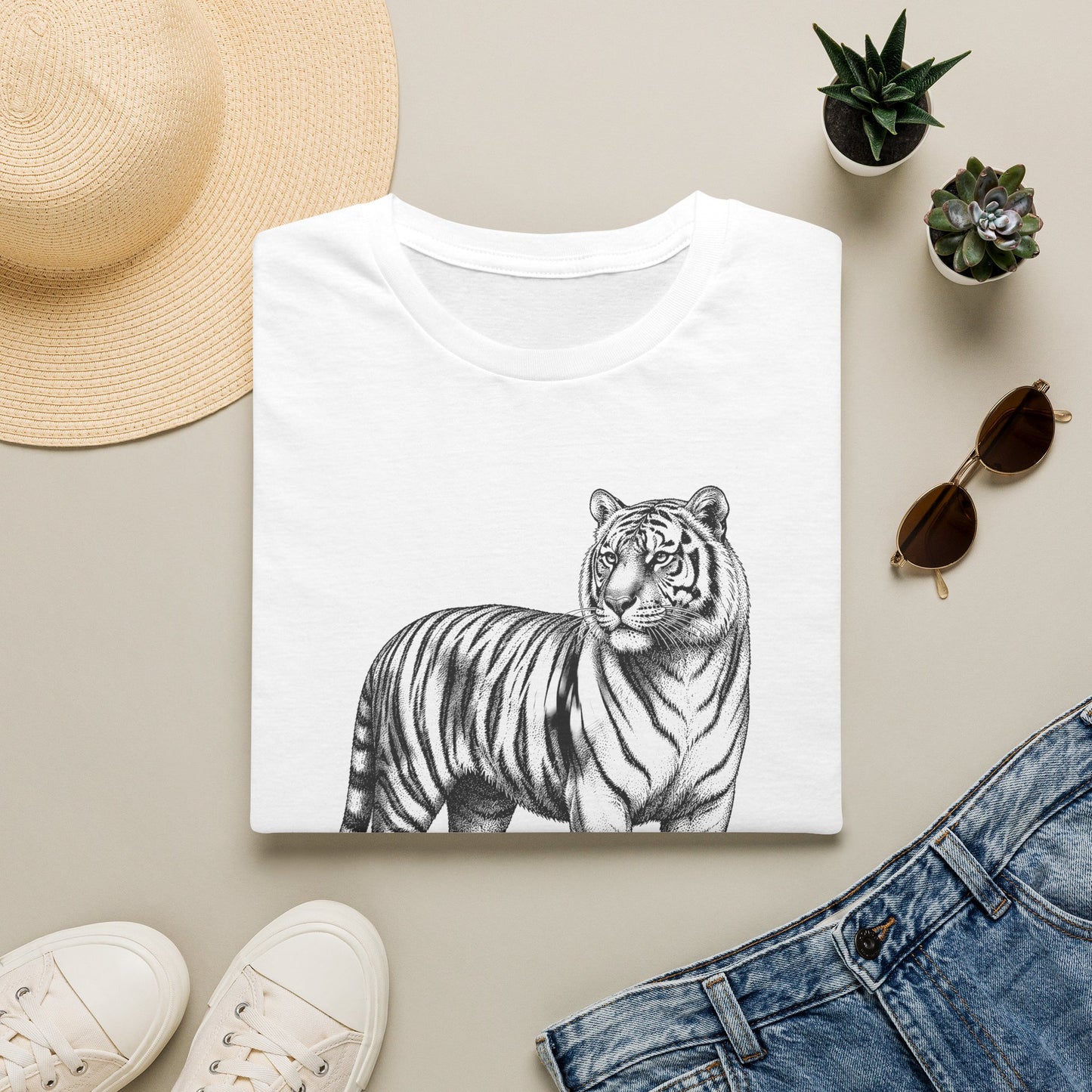 KOREAN TIGER SKETCH T-SHIRT