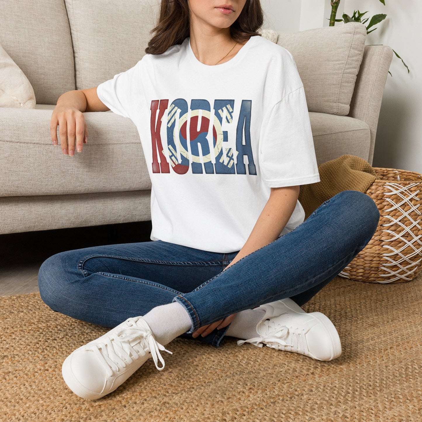 KOREA Flag Graphic T-Shirt — Retro Korean Flag Travel Tee