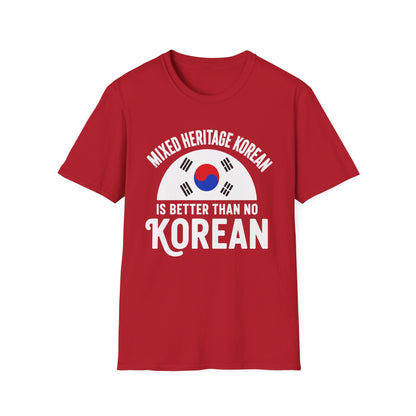 Korean Heritage T-Shirt — "Mixed Heritage Korean" Flag Design