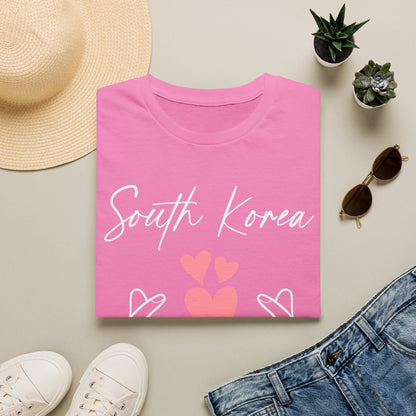 South Korea Love Hands Unisex Softstyle T-Shirt - Perfect for K-Pop Fans and Cultural Celebrations