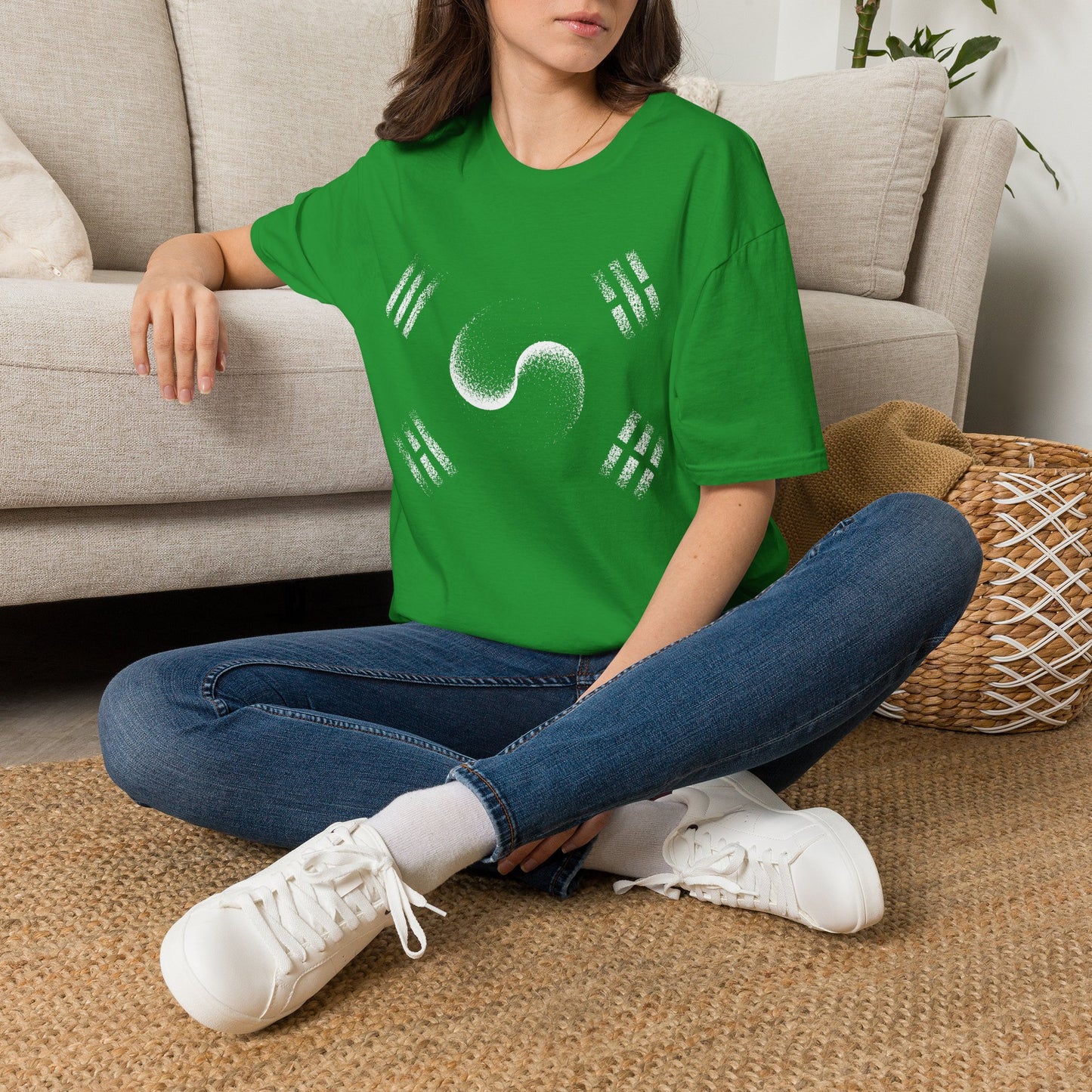 Yin Yang Taeguk Korean Flag T‑Shirt — Minimalist Zen Martial Arts Tee
