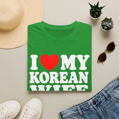 T-Shirt — I  My Korean Wife Graphic Tee — Romantic Gift for Spouses, Anniversaries & Valentine's Day
