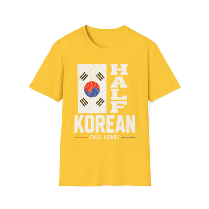Half Korean T-Shirt — Korean Flag Heritage Pride Tee