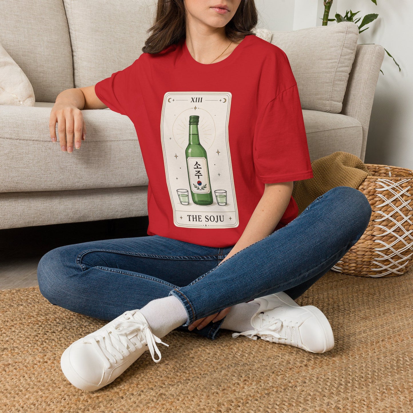 Soju Tarot T-Shirt — Illustrated Bottle 'The Soju' Graphic Tee