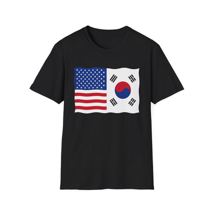 USA South Korea Flag T-Shirt – American & Korean Friendship Tee