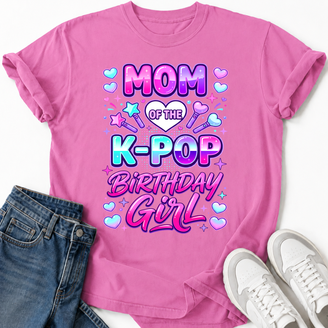 MOM K-POP BIRTHDAY GIRL T-SHIRT