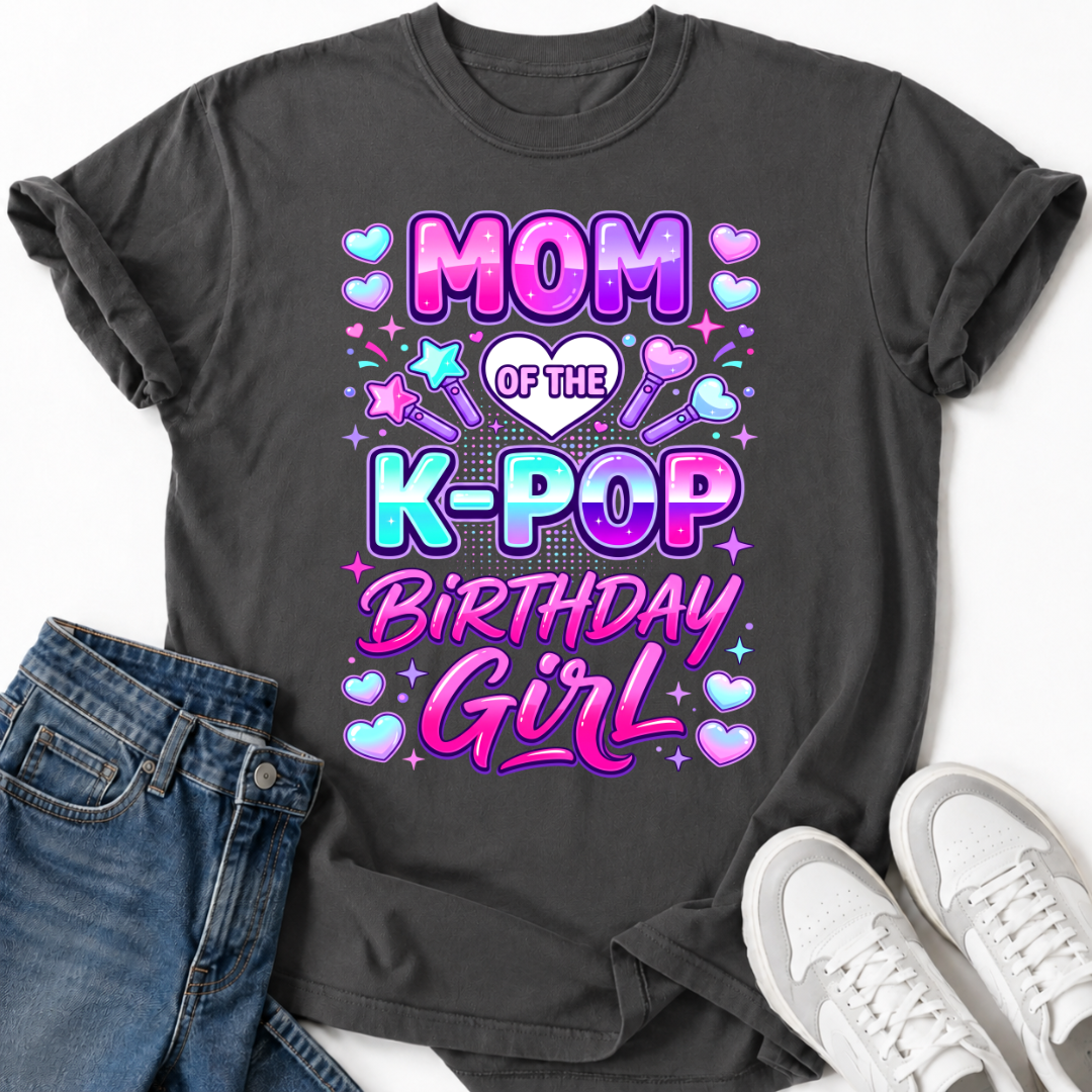 MOM K-POP BIRTHDAY GIRL T-SHIRT