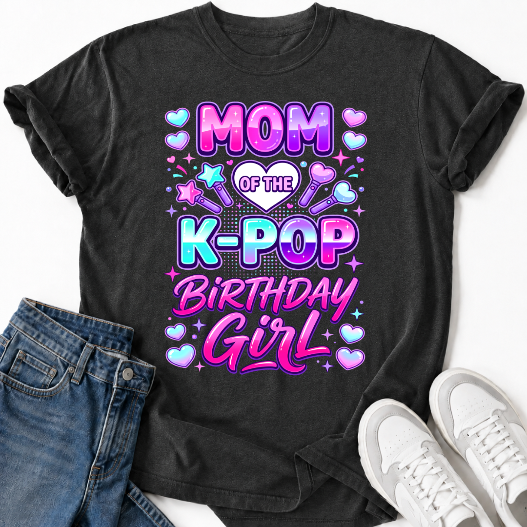 MOM K-POP BIRTHDAY GIRL T-SHIRT