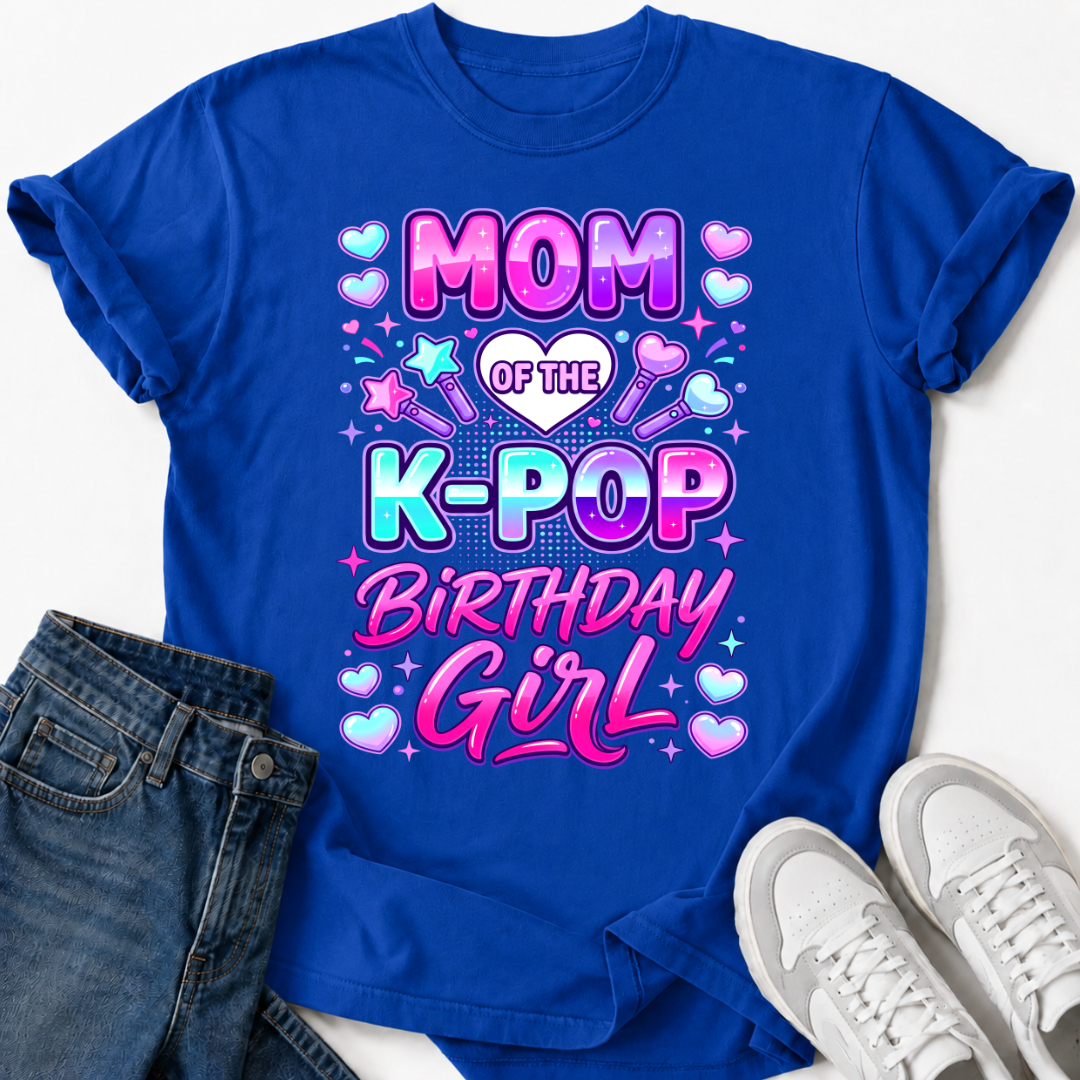 MOM K-POP BIRTHDAY GIRL T-SHIRT