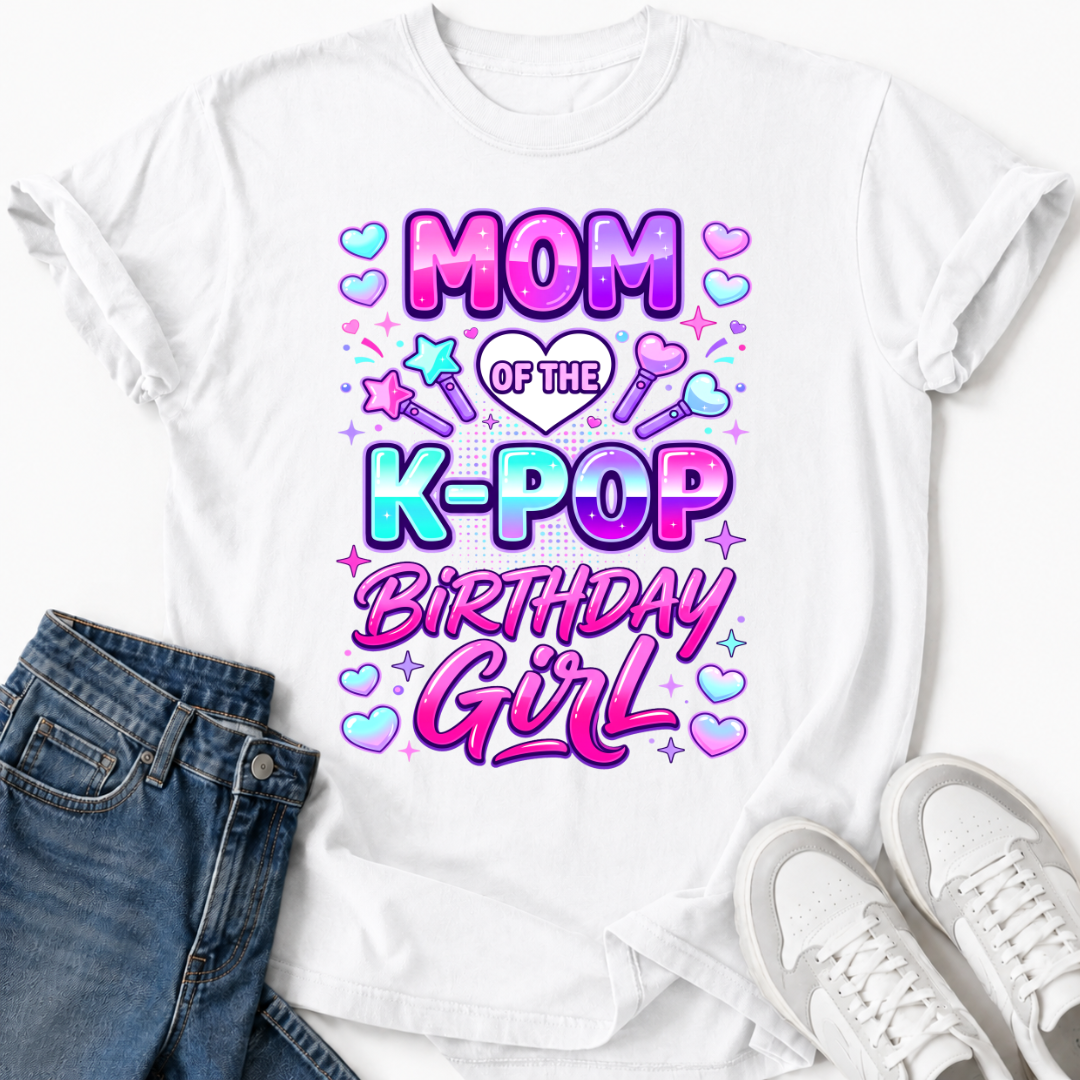 MOM K-POP BIRTHDAY GIRL T-SHIRT