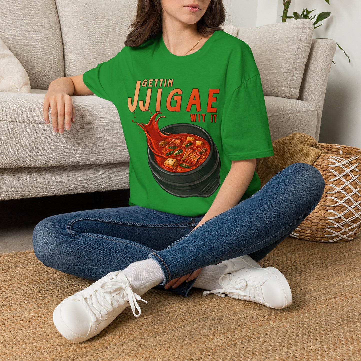 Gettin Jjigae Wit It T-Shirt – Korean Stew Graphic Tee for Foodies & K-Culture Fans