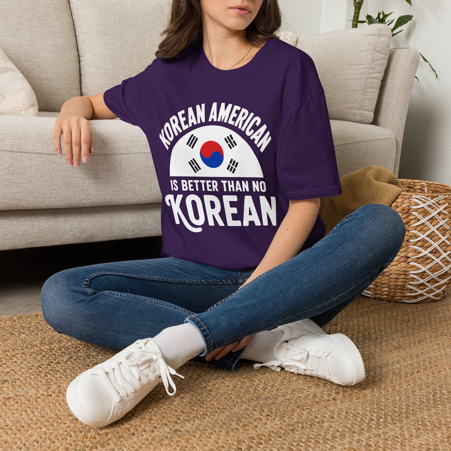Korean American T-Shirt – Bold Taegeuk Emblem Pride Tee