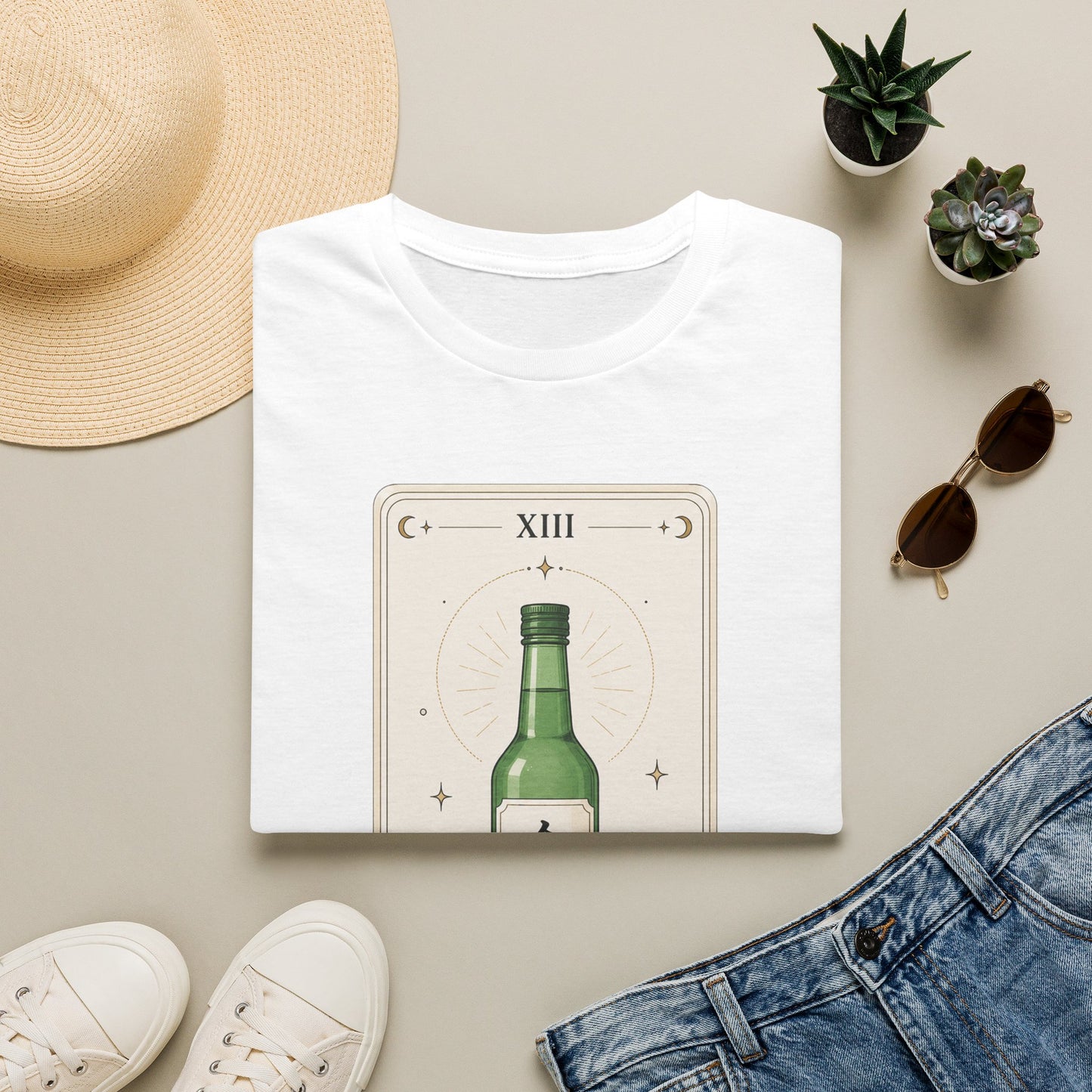 Soju Tarot T-Shirt — Illustrated Bottle 'The Soju' Graphic Tee