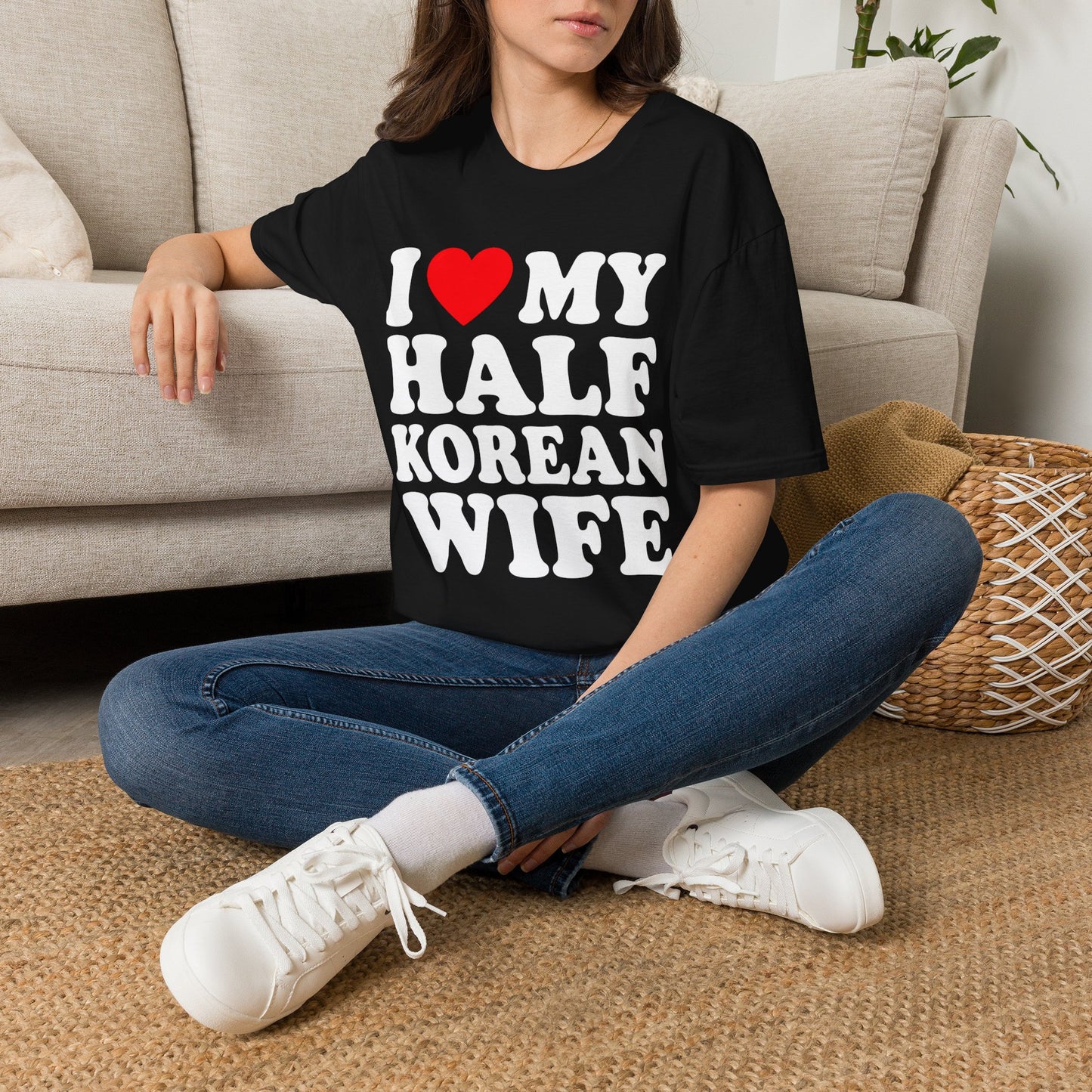 I LOVE MY HALF KOREAN WIFE T-SHIRT
