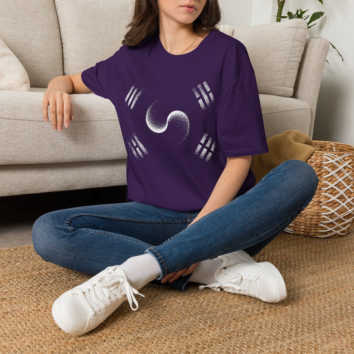 Yin Yang Taeguk Korean Flag T‑Shirt — Minimalist Zen Martial Arts Tee