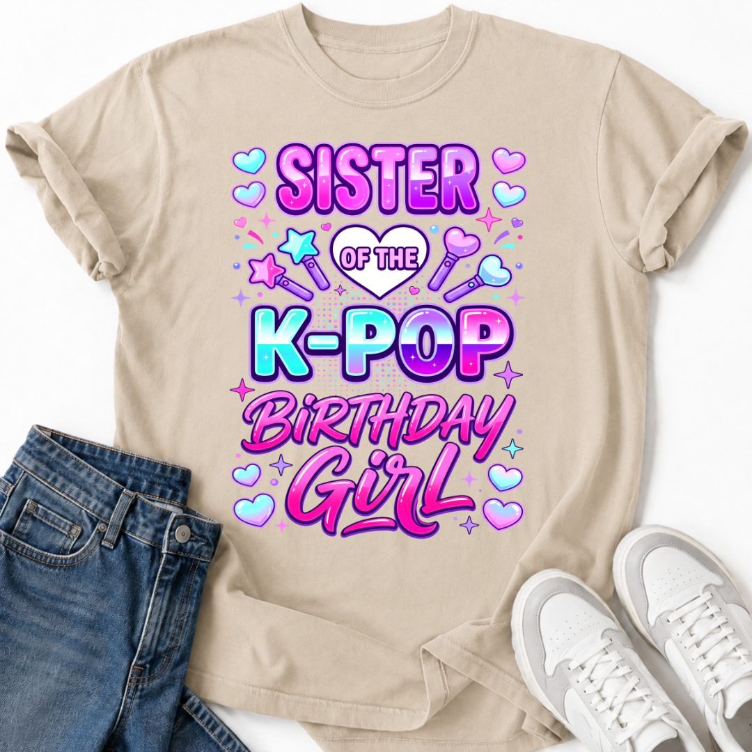 SISTER K-POP BIRTHDAY GIRL T-SHIRT