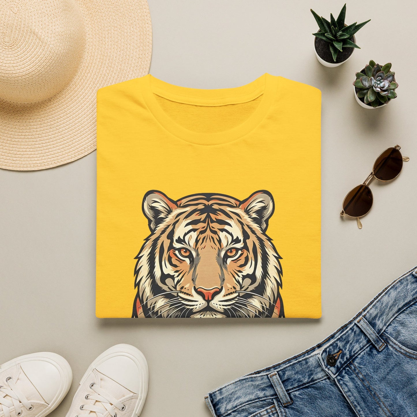 Tiger Holding South Korea Heart T-Shirt — Korean Pride Graphic Tee