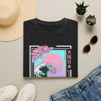 Wave of Sakura T-Shirt — Retro Japanese Sunset Osaka Tokyo Tee