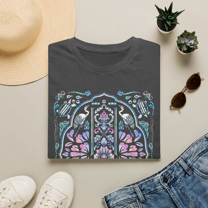 Stained Glass Floral Tee — Pastel Mandala Window Graphic T-Shirt