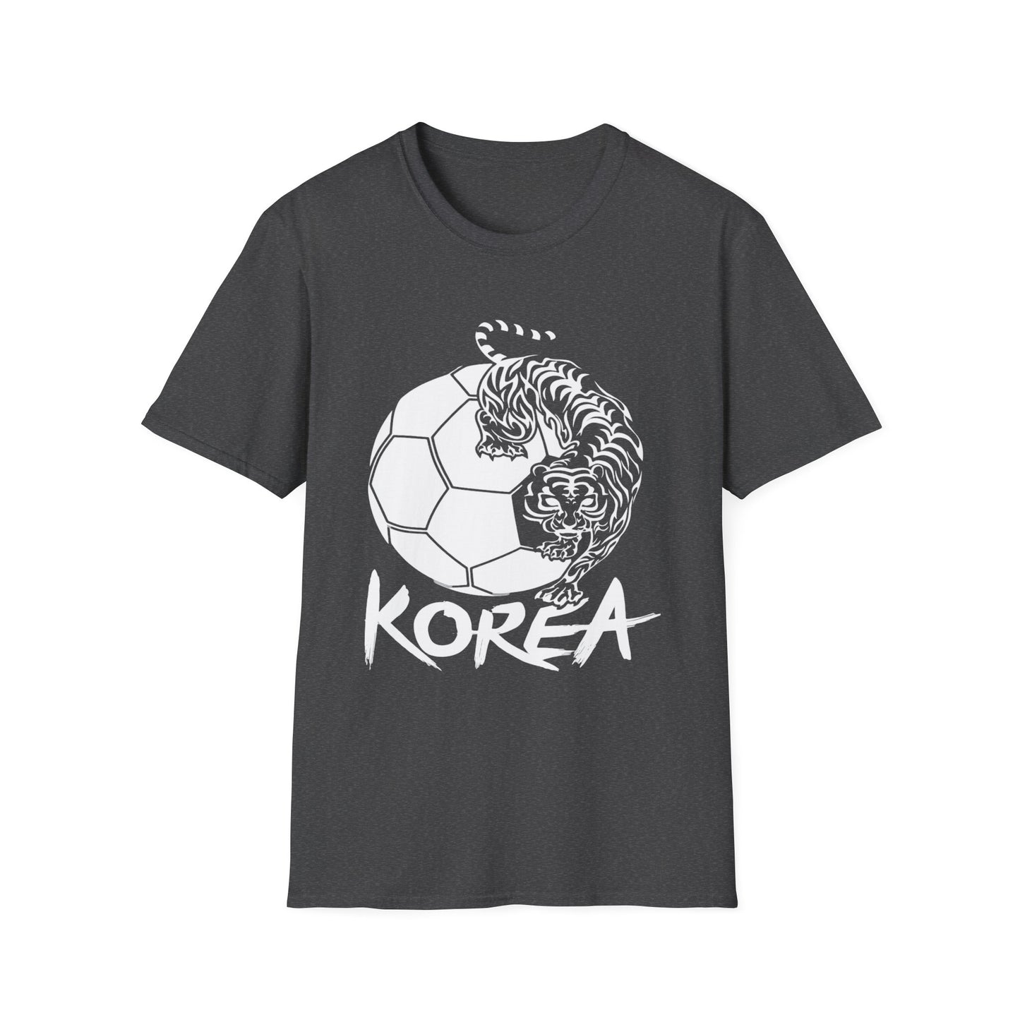 Korea Tiger Soccer T-Shirt — Bold KOREA Football Graphic Tee