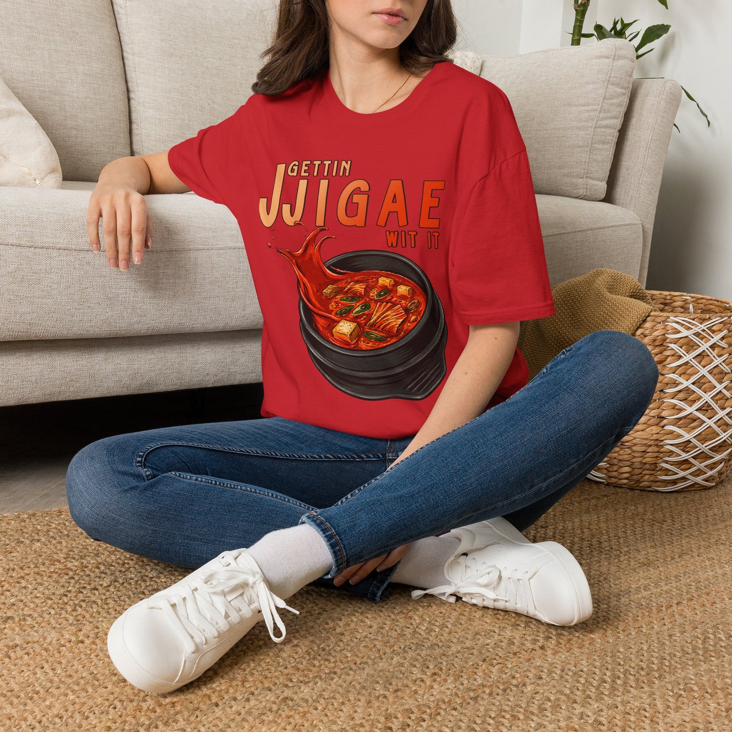 Gettin Jjigae Wit It T-Shirt – Korean Stew Graphic Tee for Foodies & K-Culture Fans