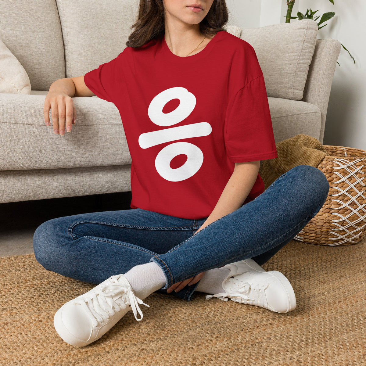 Percent Symbol Graphic T‑Shirt — Minimal Symbol Tee
