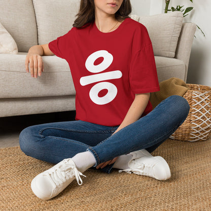 Percent Symbol Graphic T‑Shirt — Minimal Symbol Tee
