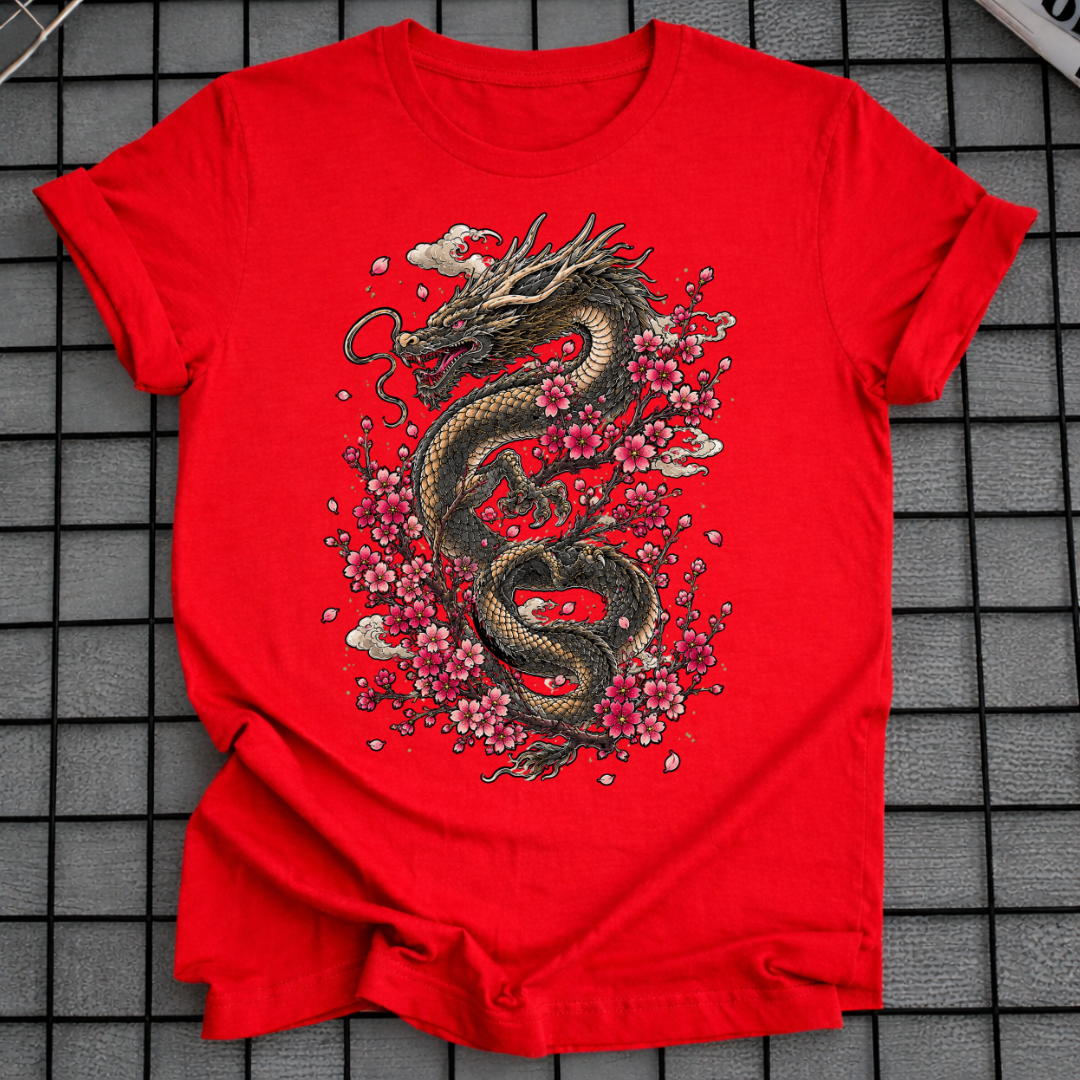 CHERRY BLOSSOM DRAGON T-SHIRT