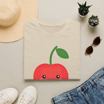 Cherry Cute T-Shirt — Kawaii Cherry Graphic with Korean Text