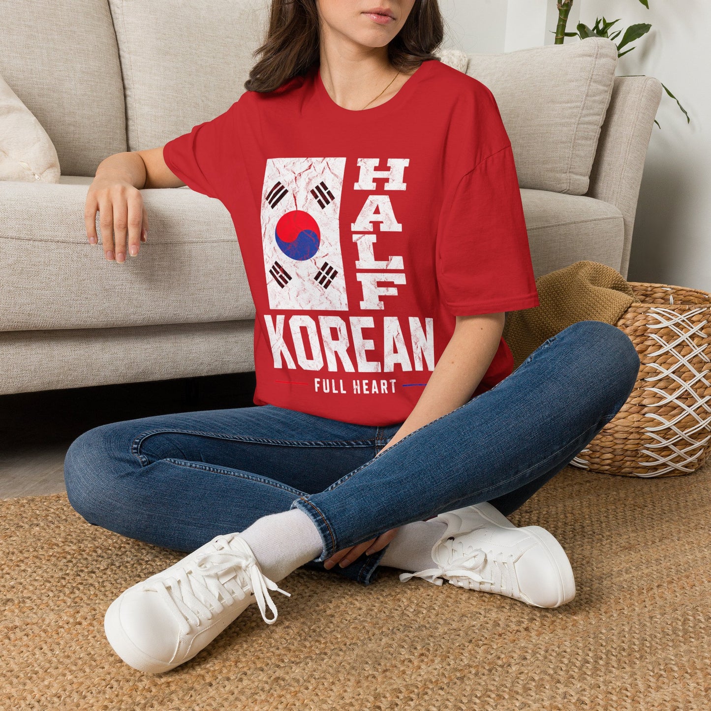 Half Korean T-Shirt — Korean Flag Heritage Pride Tee