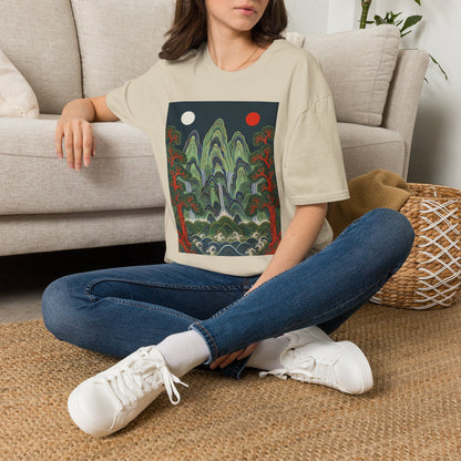 Asian Landscape Tee — Double Sun Mountain Art T-Shirt