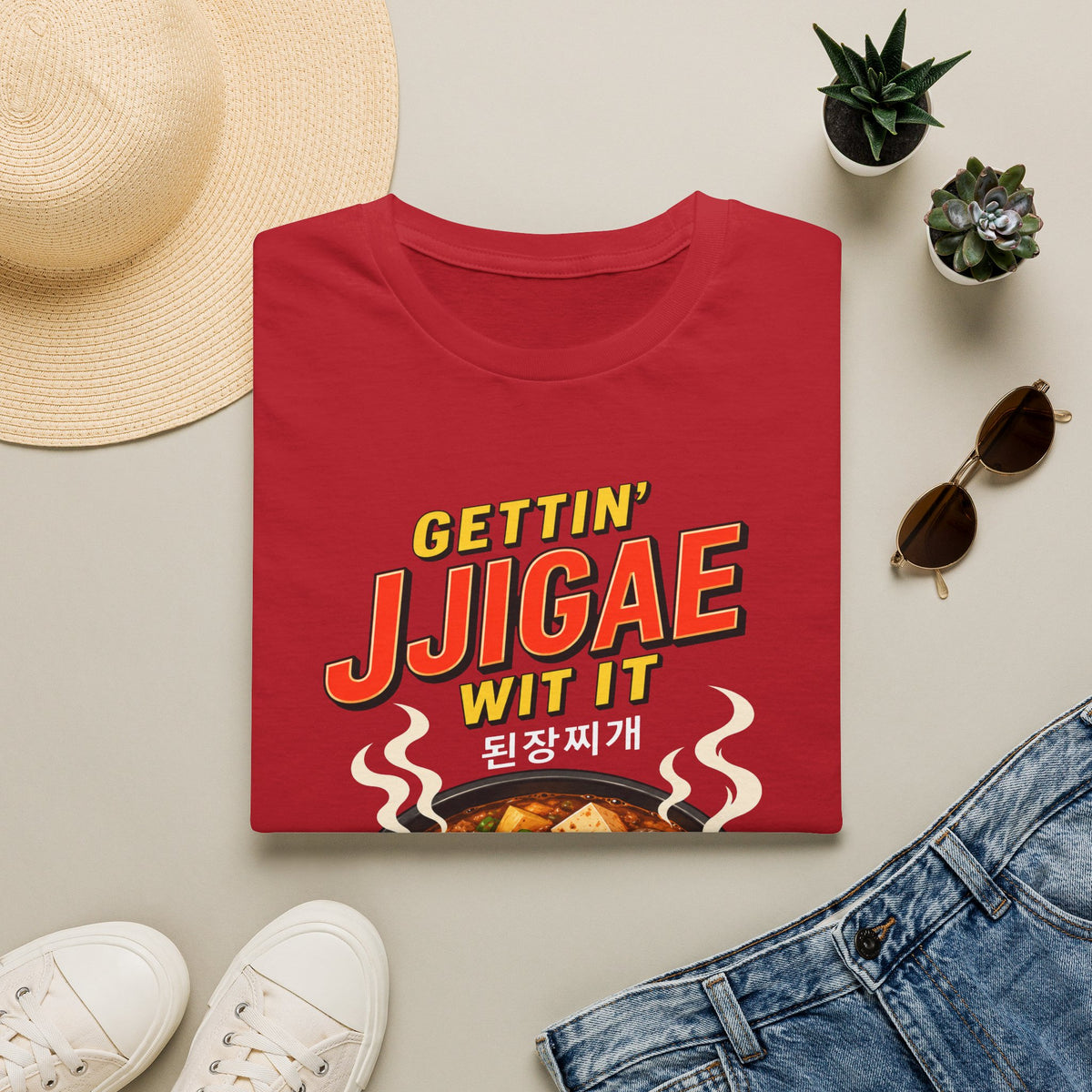 T-Shirt — "Gettin' Jjigae Wit It" Korean Stew Graphic Tee