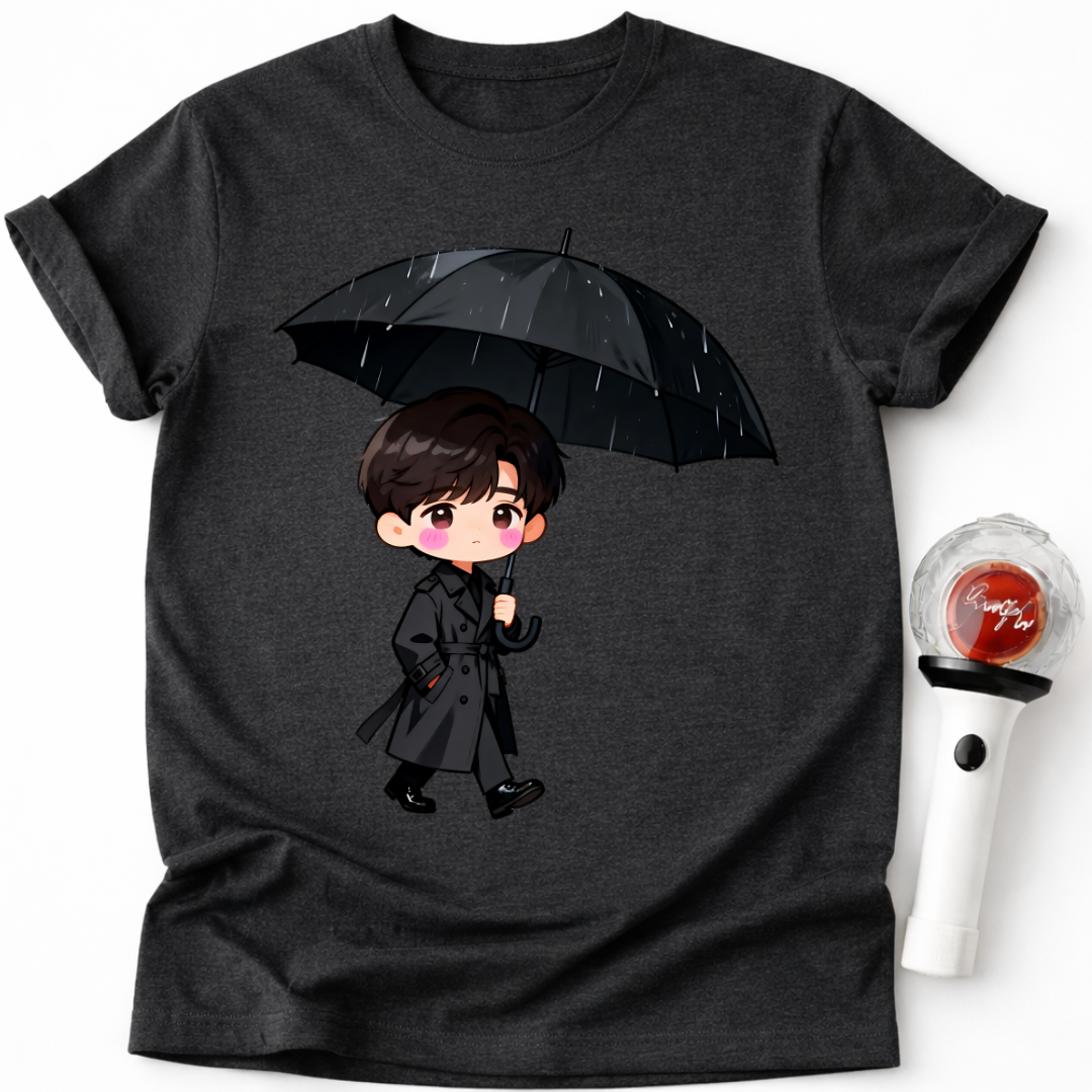 CHIBI JUNGE REGENSCHIRM T-SHIRT