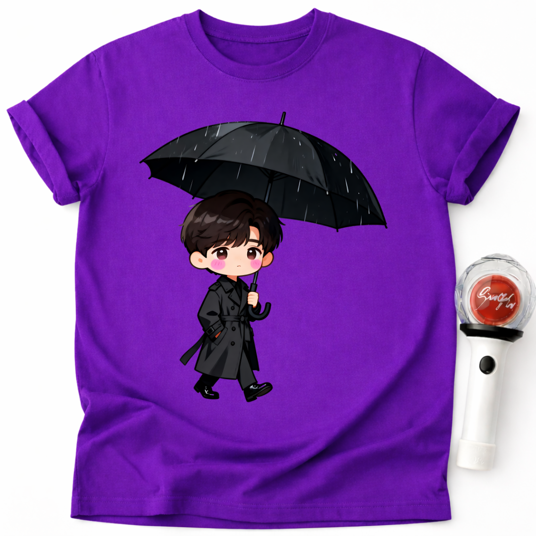 CHIBI JUNGE REGENSCHIRM T-SHIRT