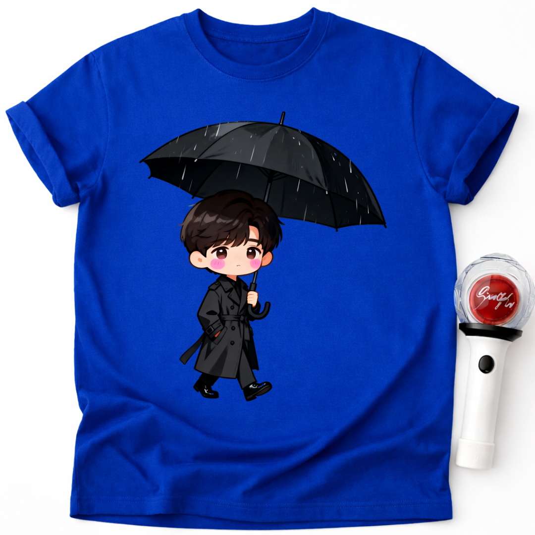CHIBI JUNGE REGENSCHIRM T-SHIRT