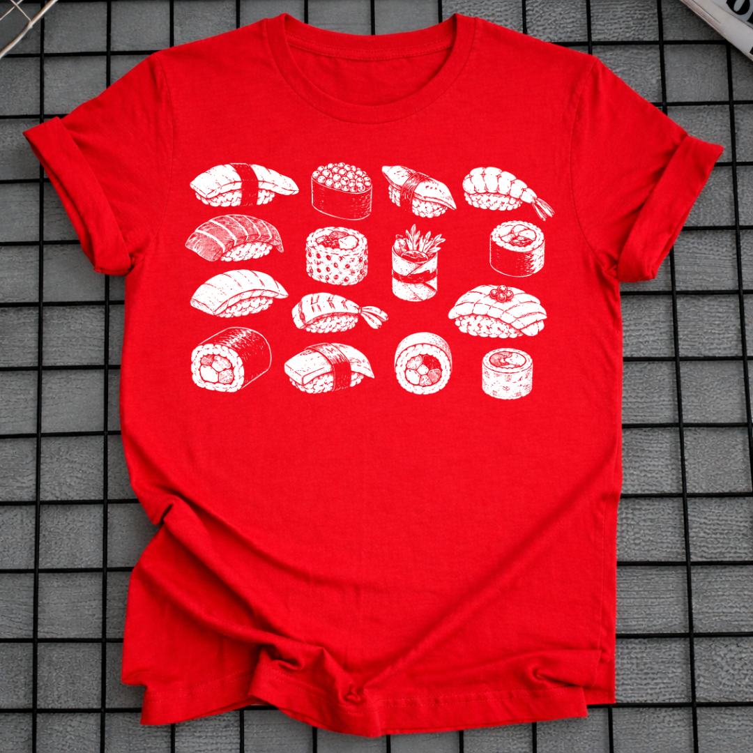 HANDGEZEICHNETES SUSHI T-SHIRT