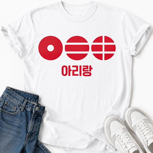 KOREAN RED ARIRANG T-SHIRT