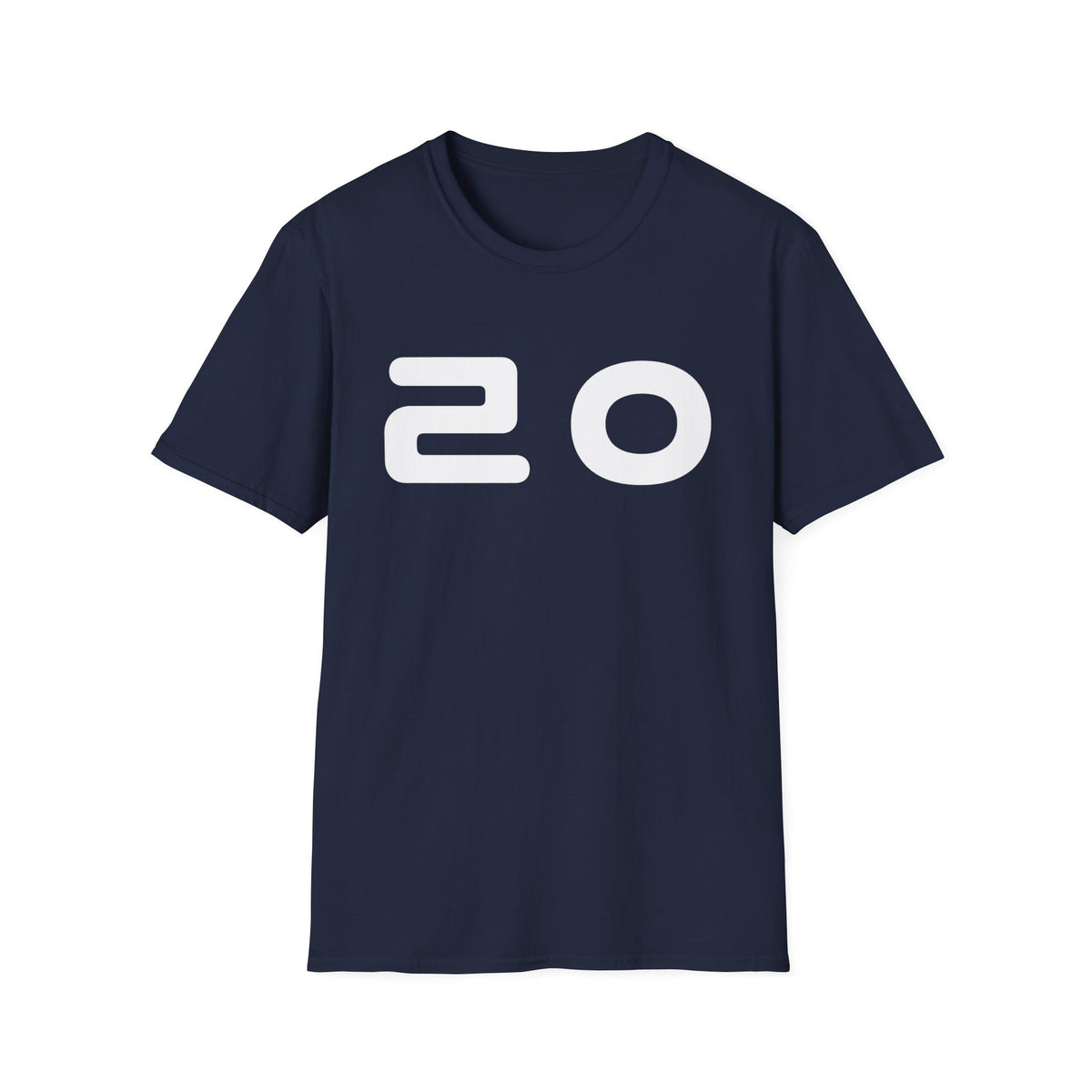 20 Graphic T‑Shirt — Bold Minimalist Number Tee