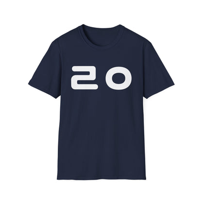 20 Graphic T‑Shirt — Bold Minimalist Number Tee