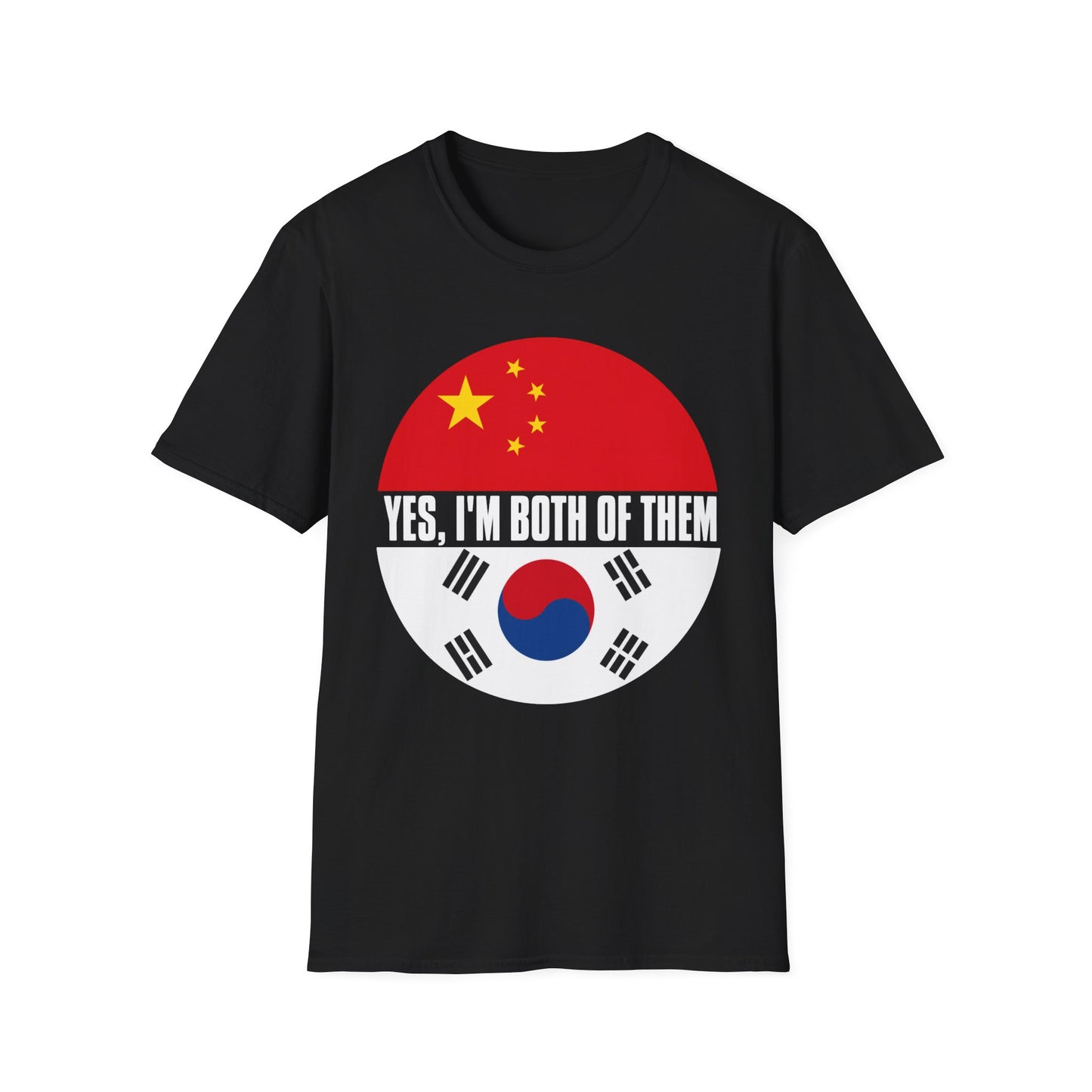 Flag Heritage T-Shirt — “Yes, I’m Both of Them” China & South Korea Pride Tee