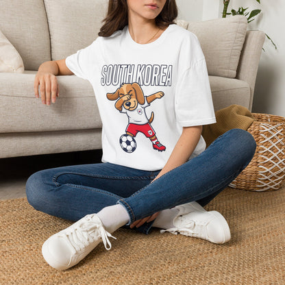 South Korea Dabbing Dog T-Shirt — Cute Soccer Fan Tee