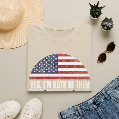 Yes, I'm Both of Them T-Shirt — USA & South Korea Flag Dual Heritage Tee