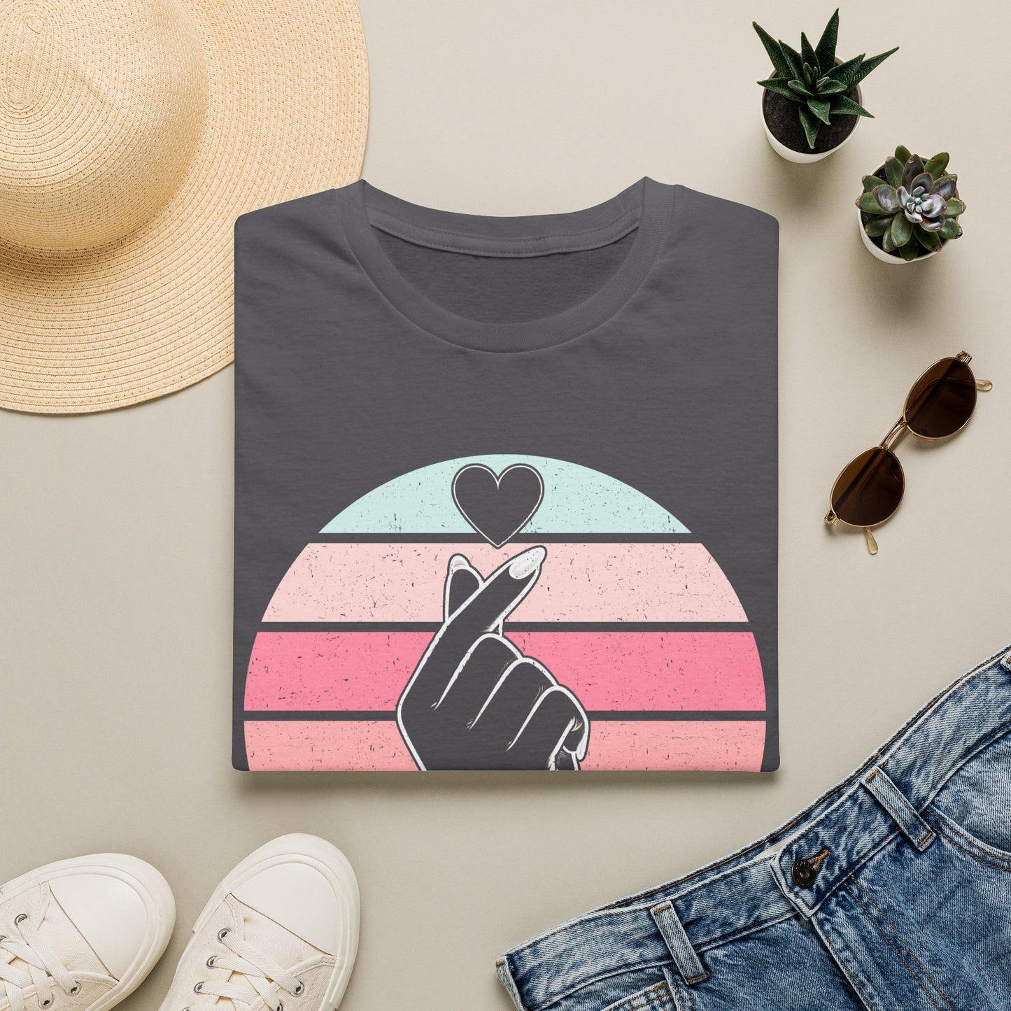 Heart Hand Graphic Unisex Softstyle T-Shirt - Ideal for Casual Wear & Gifts