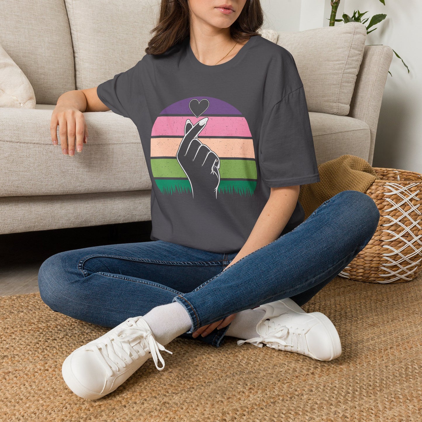Hand Heart Unisex Softstyle T-Shirt - Love Vibes for Every Occasion