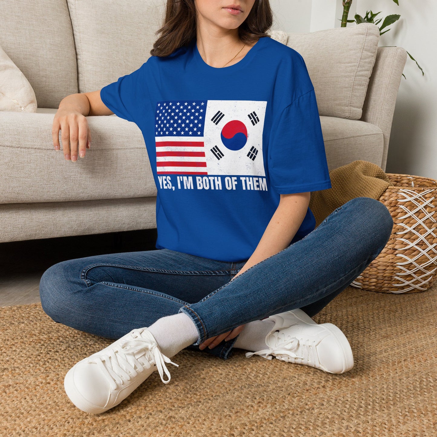 USA & South Korea Flag T-Shirt — "Yes, I'm Both of Them" Patriotic Korean-American Tee