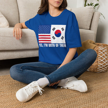 USA & South Korea Flag T-Shirt — "Yes, I'm Both of Them" Patriotic Korean-American Tee