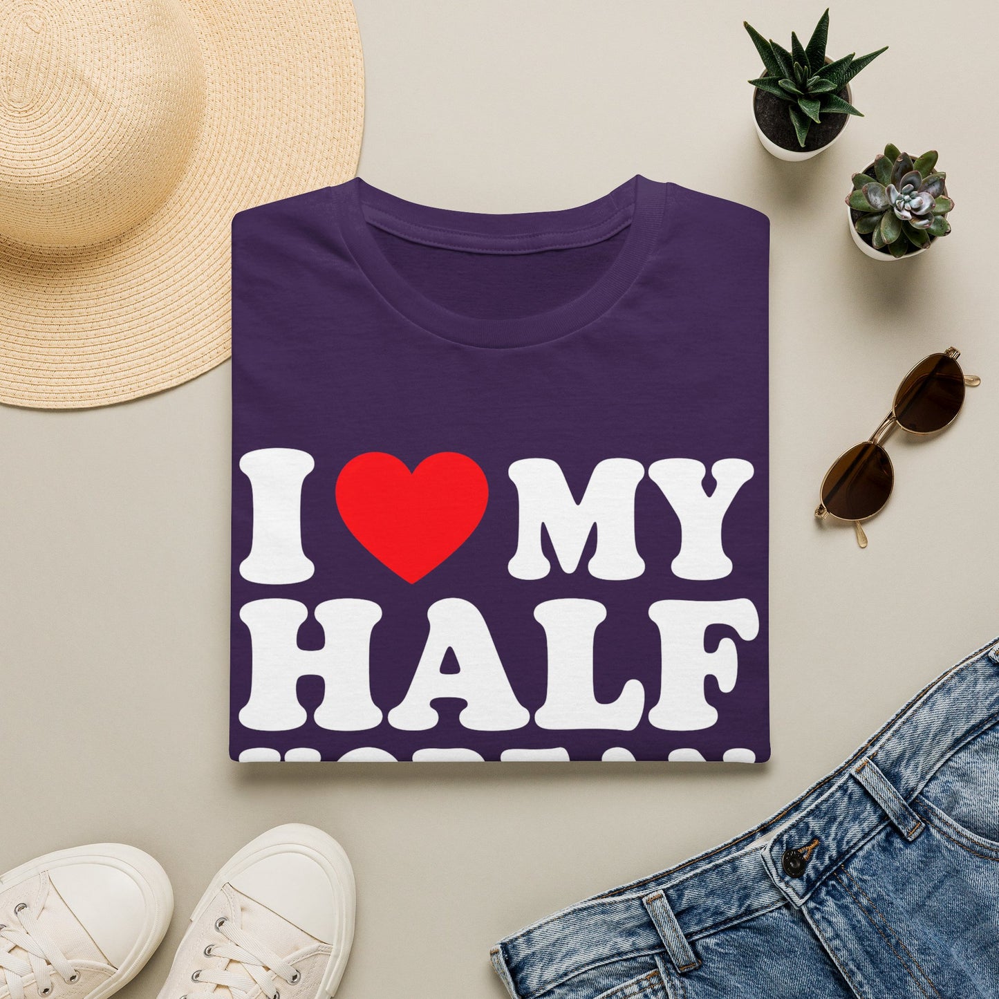 I LOVE MY HALF KOREAN WIFE T-SHIRT
