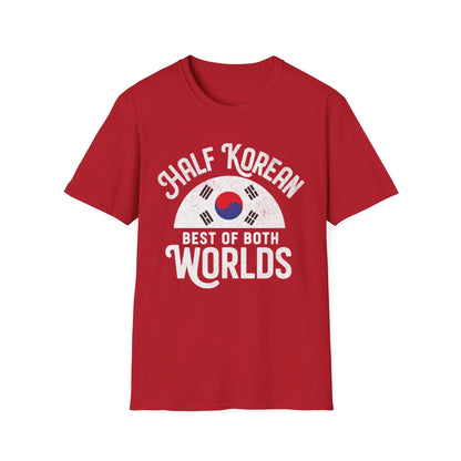 Half Korean T-Shirt — “Best of Both Worlds” Korean Flag Pride Tee