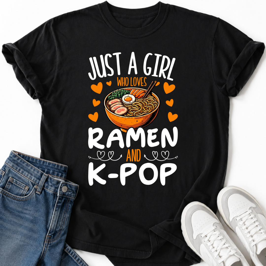 GIRL LOVES RAMEN K-POP T-SHIRT