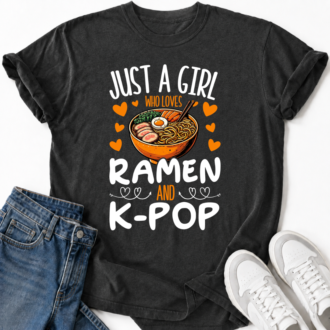 GIRL LOVES RAMEN K-POP T-SHIRT